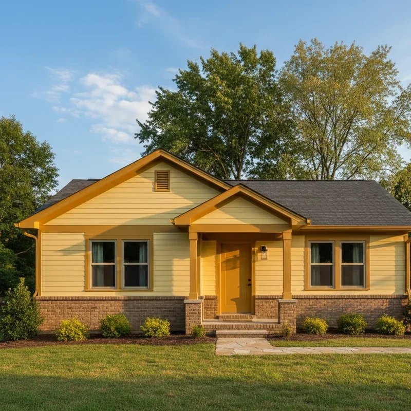Yellow Siding House Ideas