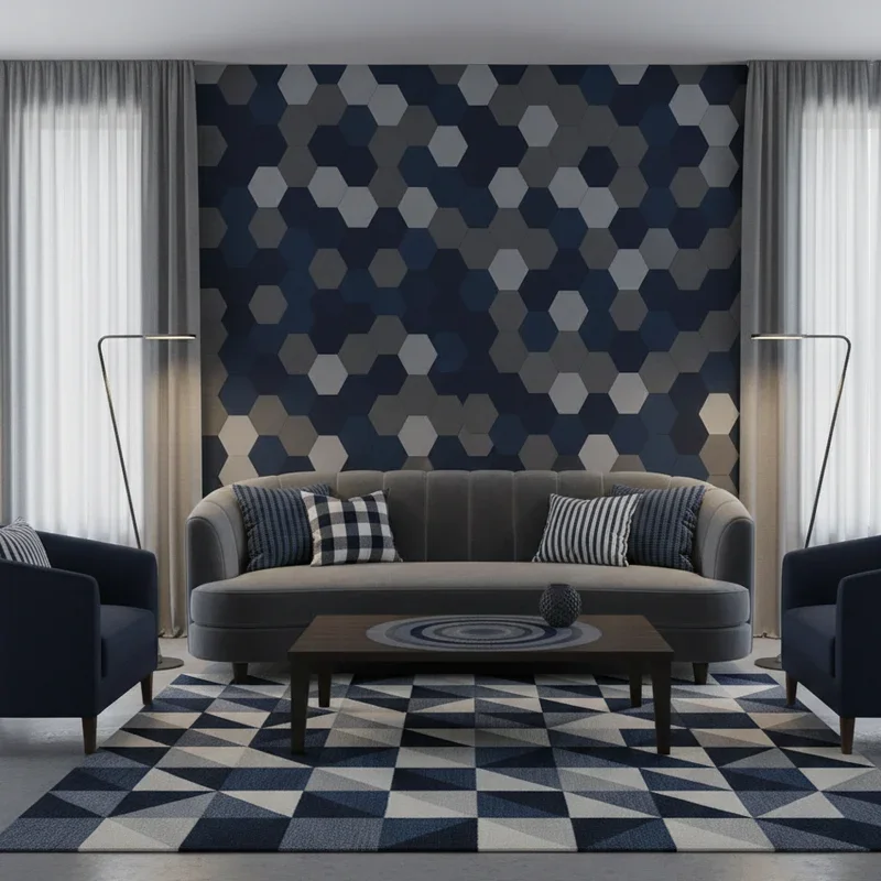 Navy Blue and Grey Living Room Ideas