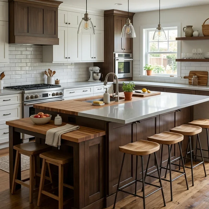 Two Tier Kitchen Island Ideas