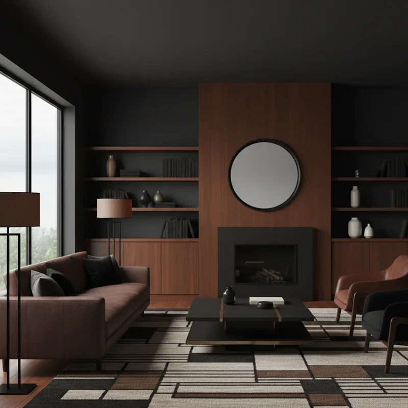 Black and Brown Living Room Ideas