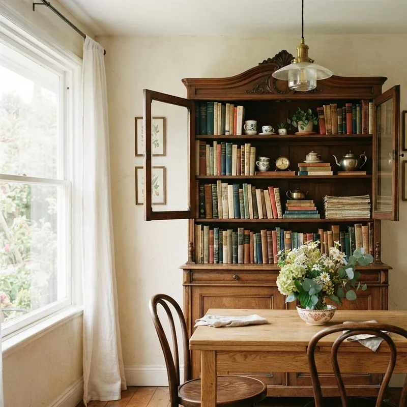 Dining Room with Bookshelves Ideas