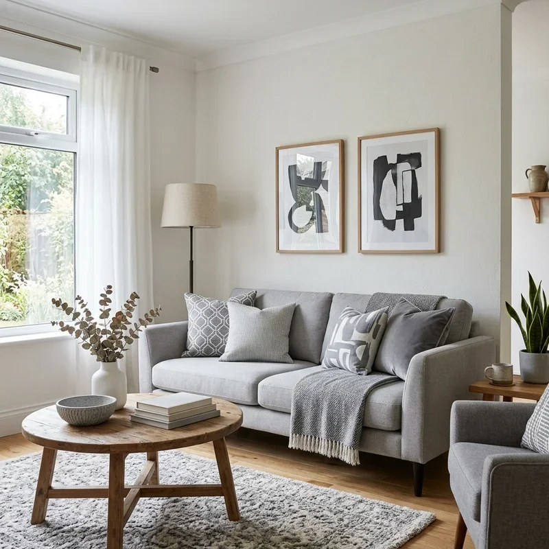 White and Gray Living Room Ideas