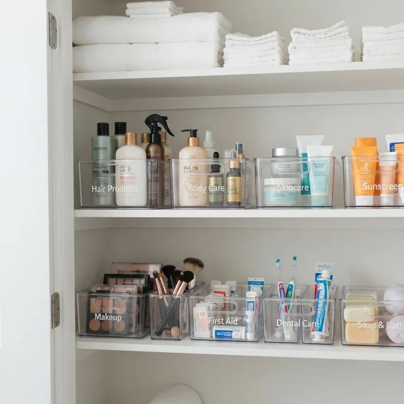 Bathroom Closet Shelf Ideas