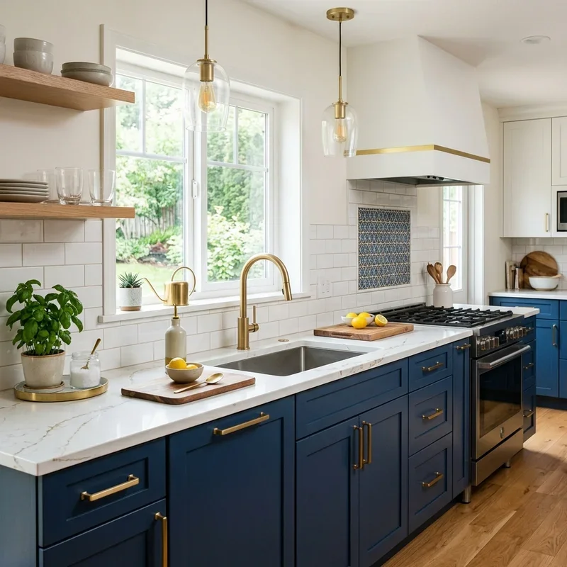 Blue and Gold Kitchen Ideas