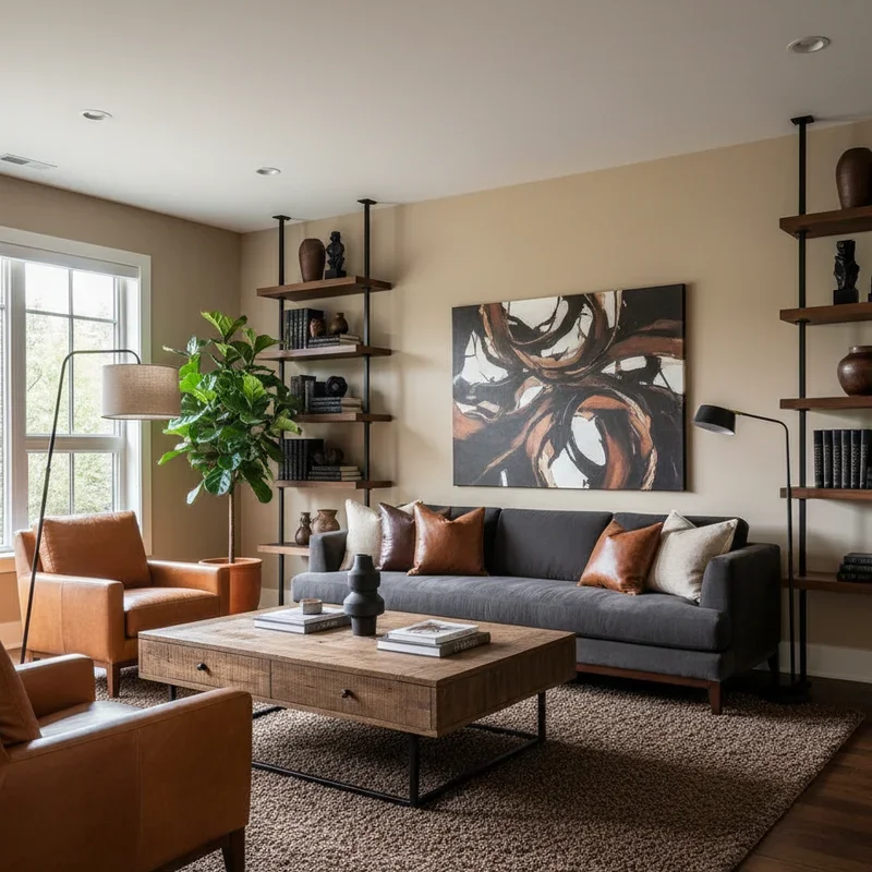 Black and Brown Living Room Ideas