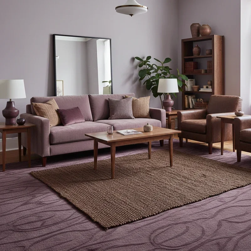 Purple and Brown Living Room Ideas