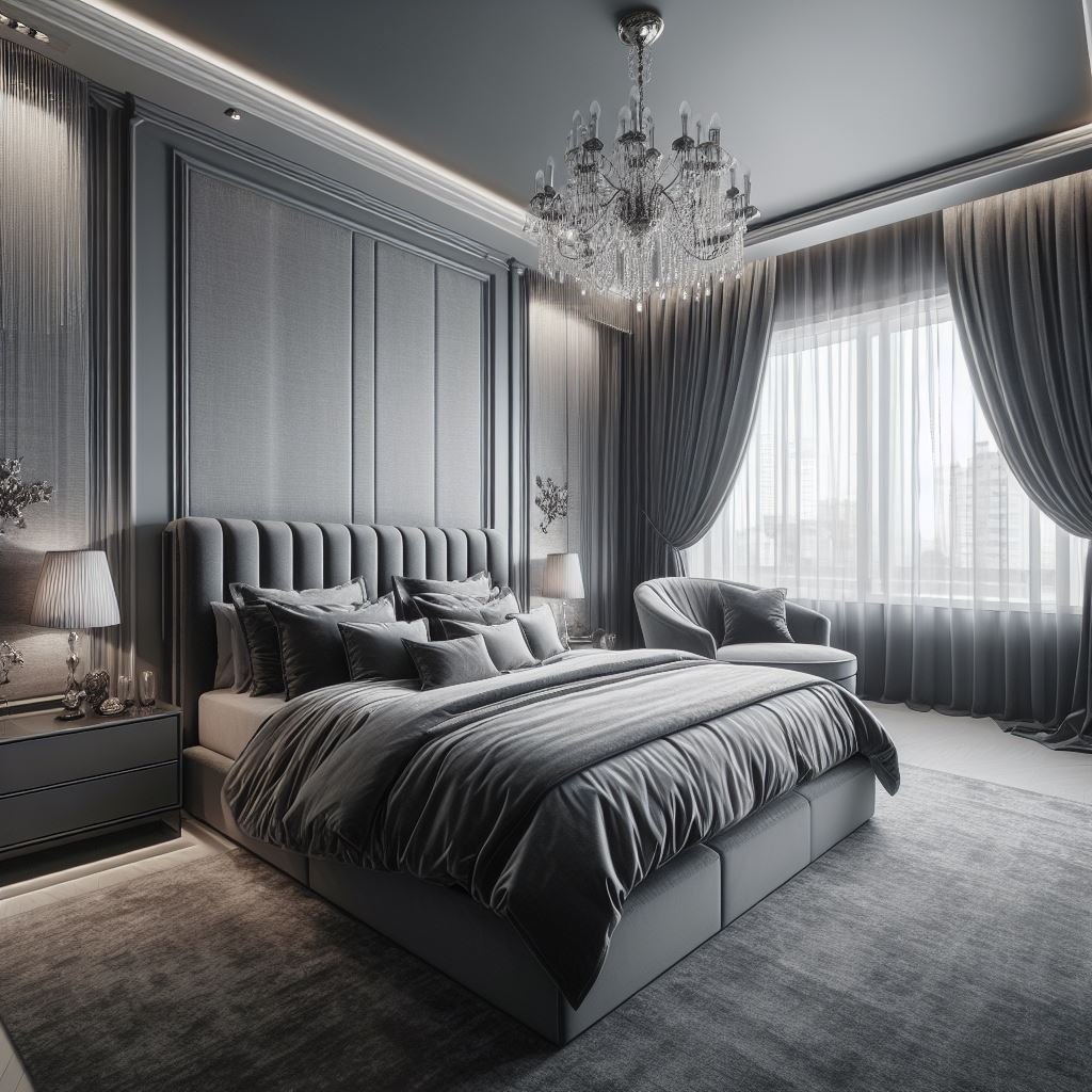 Grey bedroom pillows discount