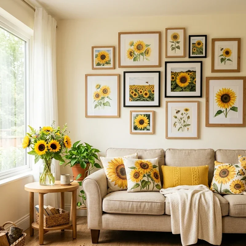 Sunflower Living Room Ideas