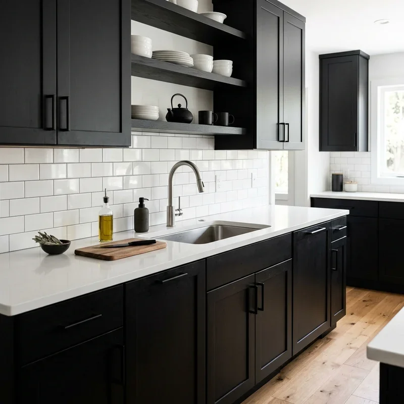 Black and White Kitchen Cabinet Ideas