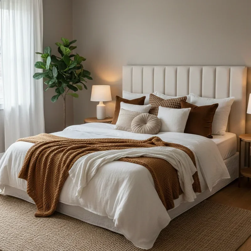 White and Brown Bedroom Ideas