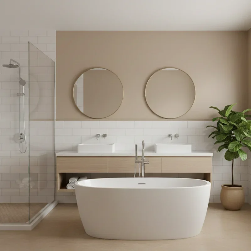 Tan and White Bathroom Ideas