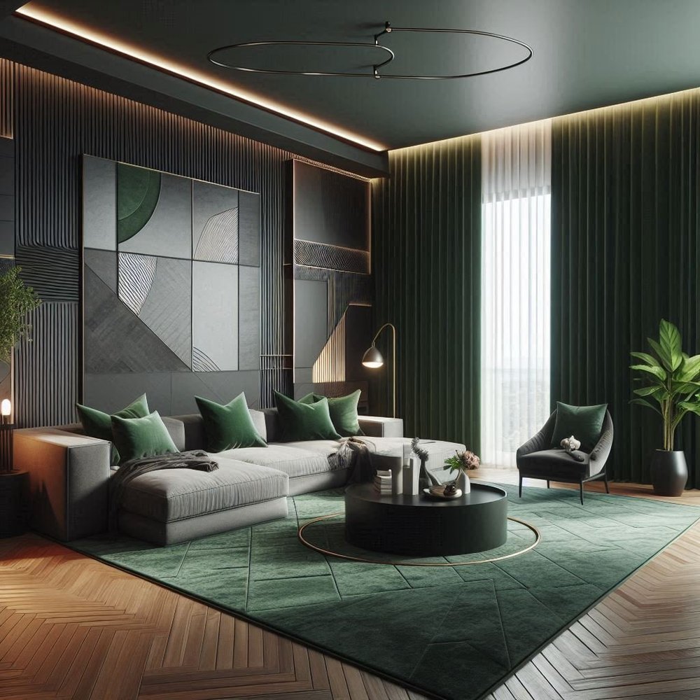 15 Modern Dark Green Living Room Ideas to Try
