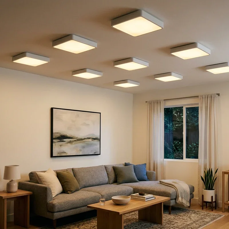 Low Ceiling Modern Living Room Lighting Ideas