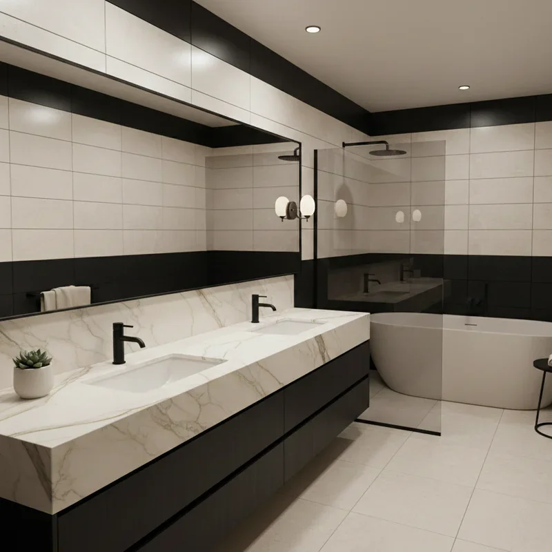 Black and Cream Bathroom Ideas