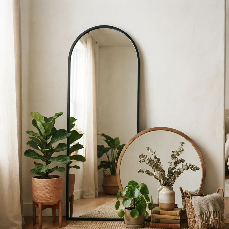 Bedroom Floor Mirror Decorating Ideas