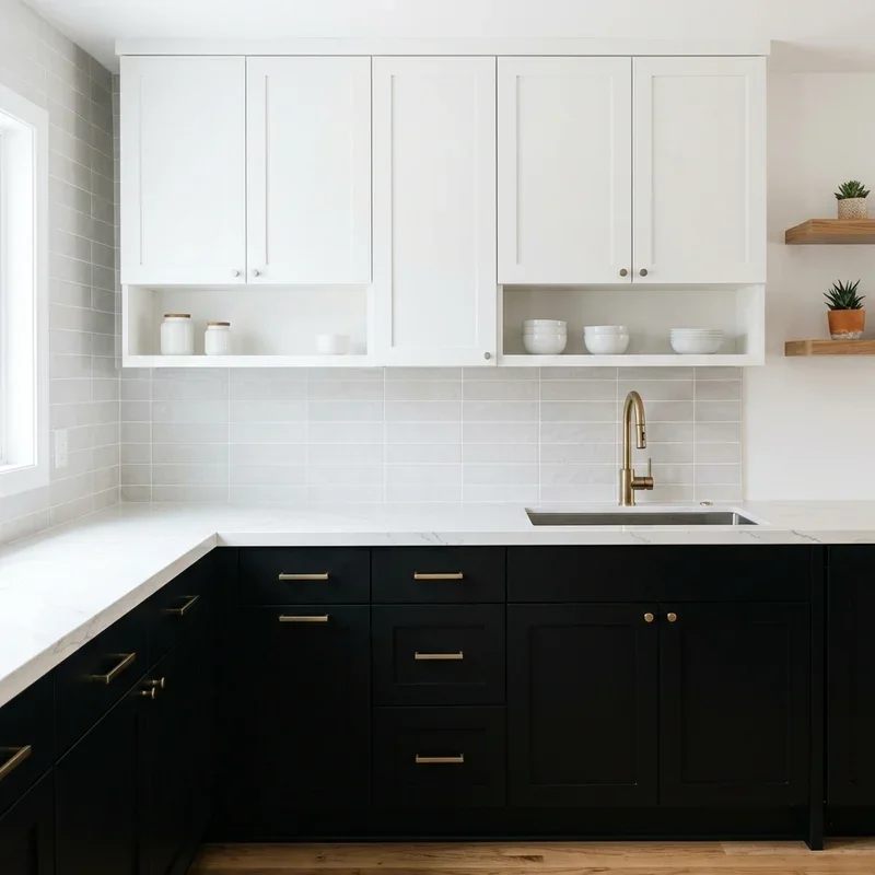 Black and White Kitchen Cabinet Ideas
