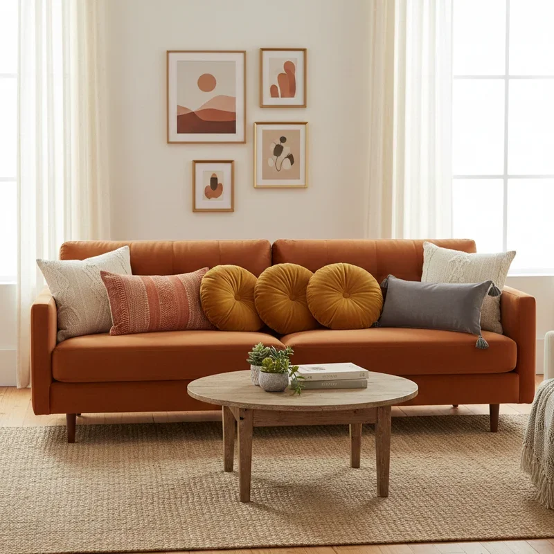 Burnt Orange Living Room Ideas