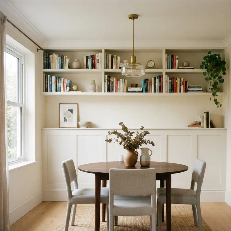 Dining Room with Bookshelves Ideas