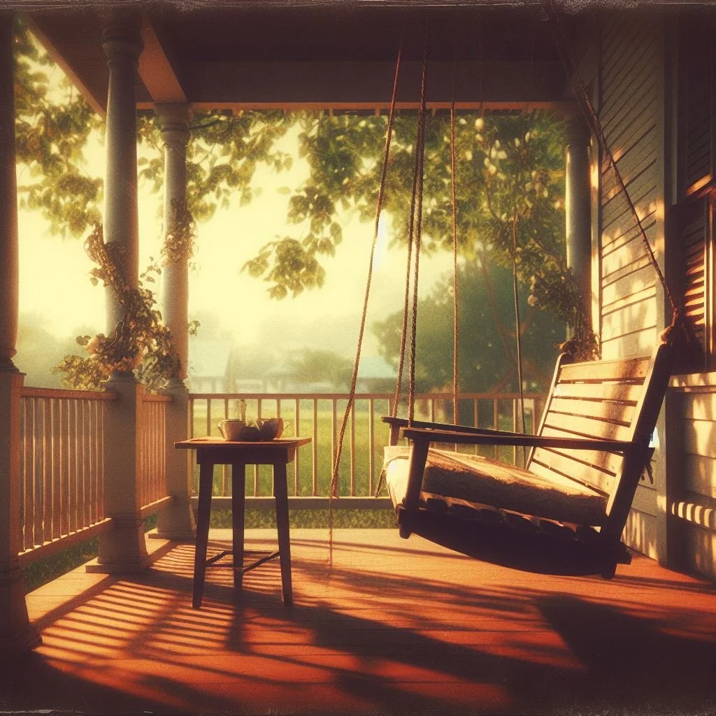 Nostalgic Porch Swing: Cozy and Timeless