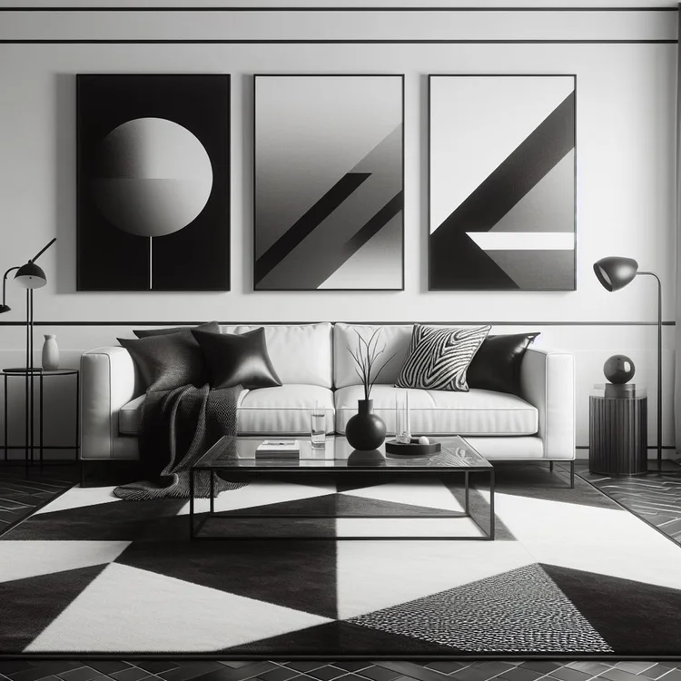 15 Stylish Black and White Living Room Ideas