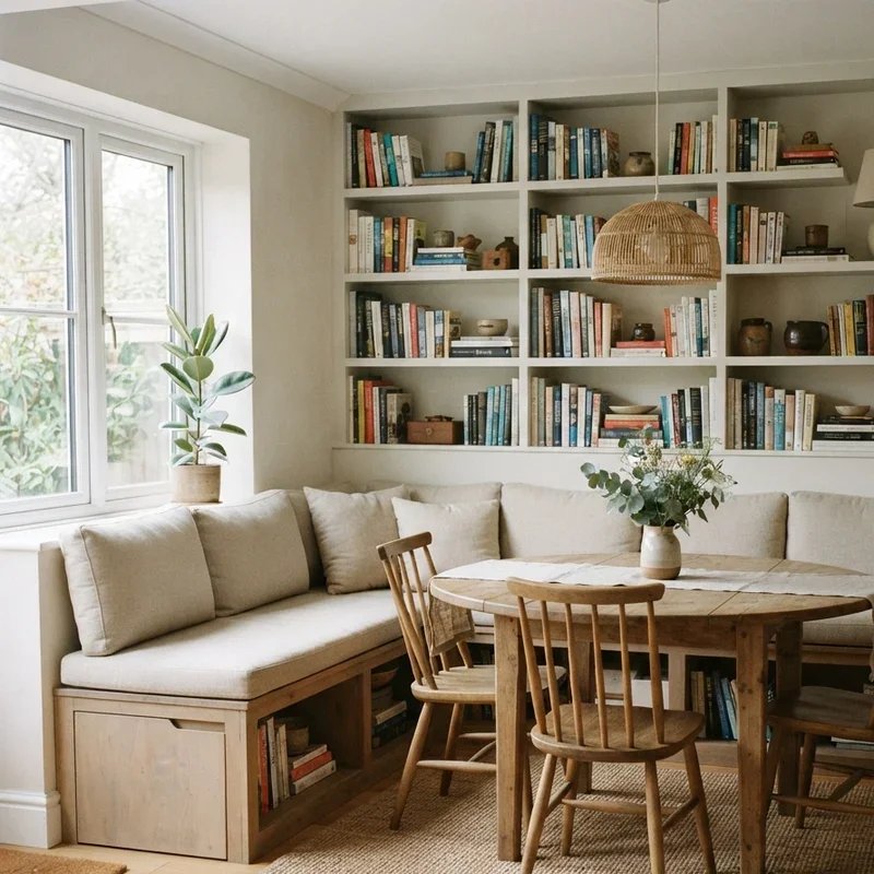 Dining Room with Bookshelves Ideas