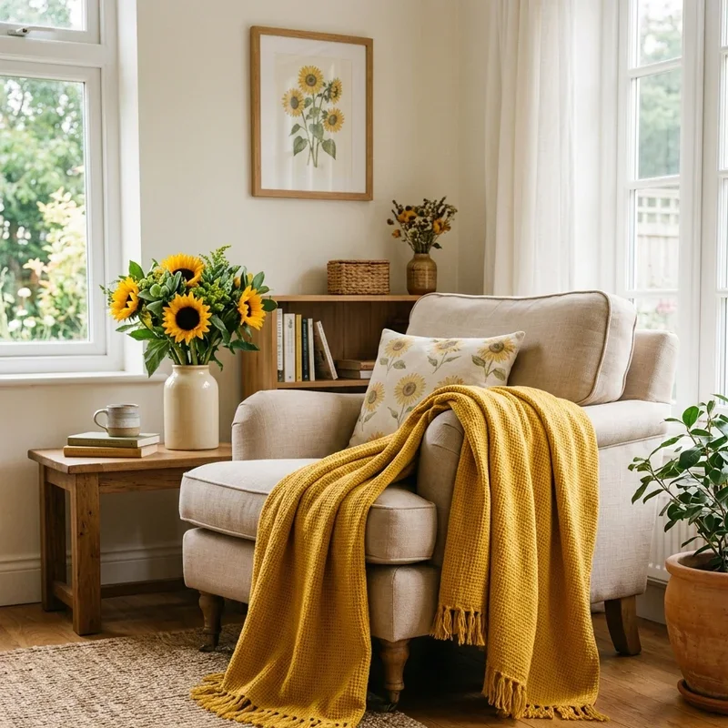 Sunflower Living Room Ideas
