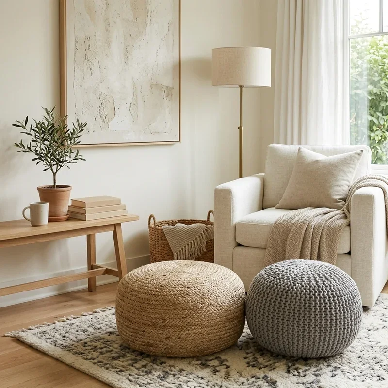 Pouf Living Room Ideas