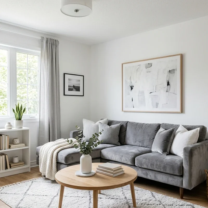 White and Gray Living Room Ideas