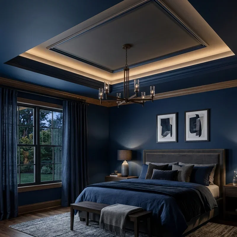 Dark Master Bedroom Tray Ceiling Ideas