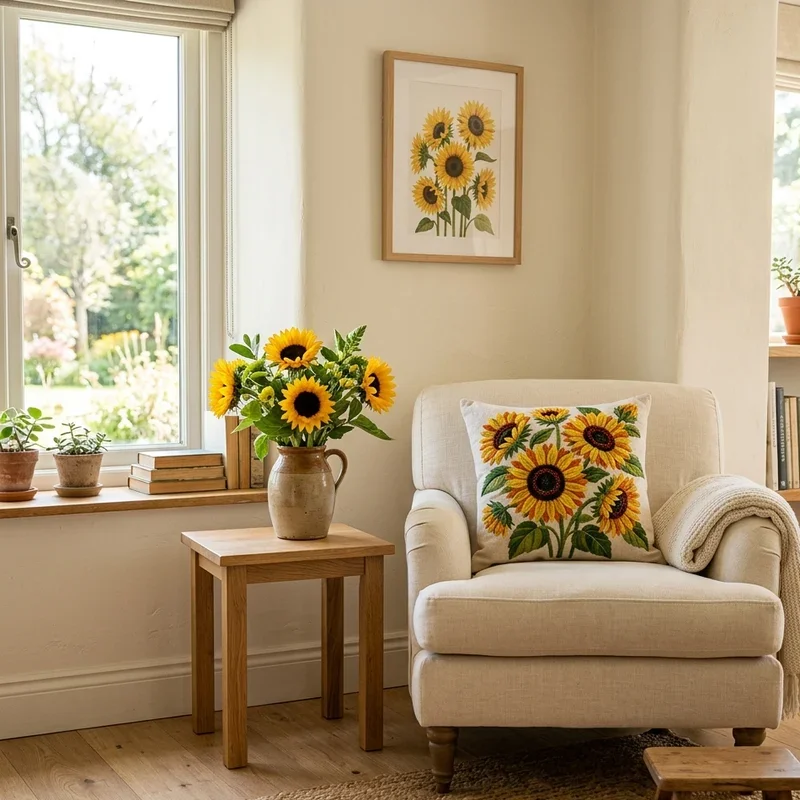 Sunflower Living Room Ideas