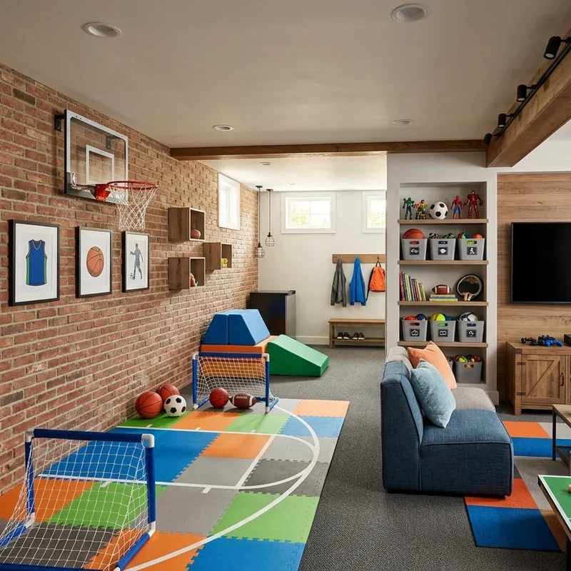 Boys Basement Playroom Ideas