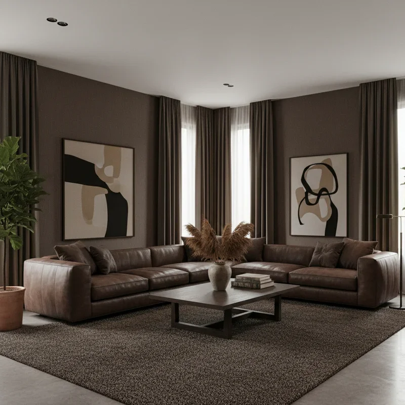 Dark Brown Living Room Ideas