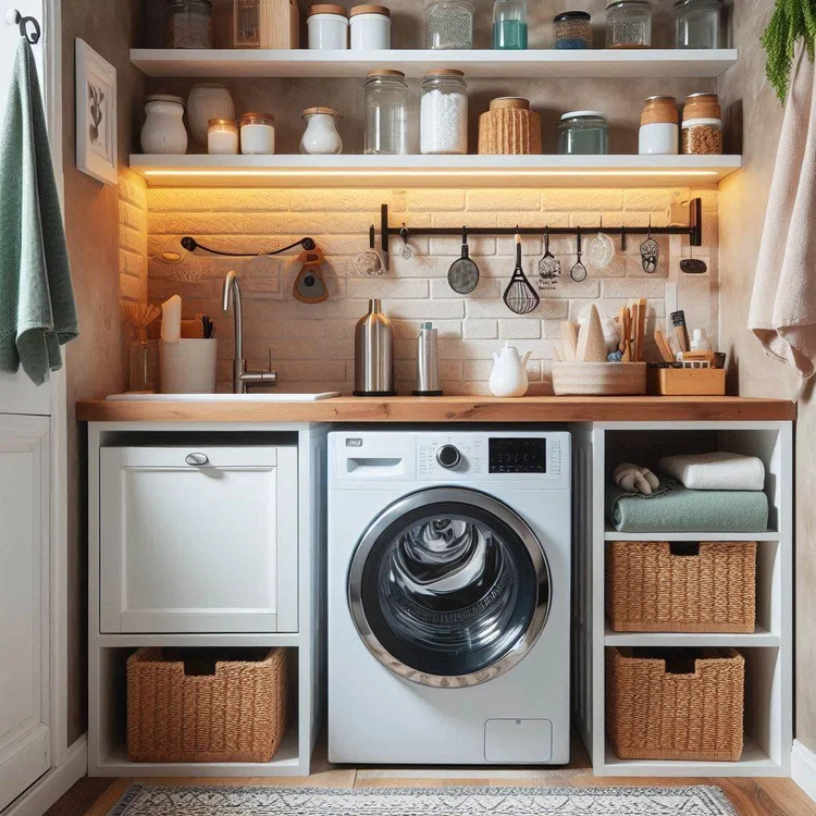 15 Small Laundry Room Ideas with Top Loading Washers