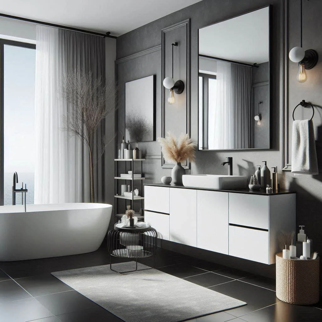 15 Grey Black and White Bathroom Ideas for Chic Style