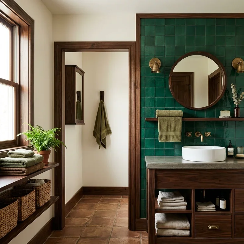 Green and Brown Bathroom Ideas