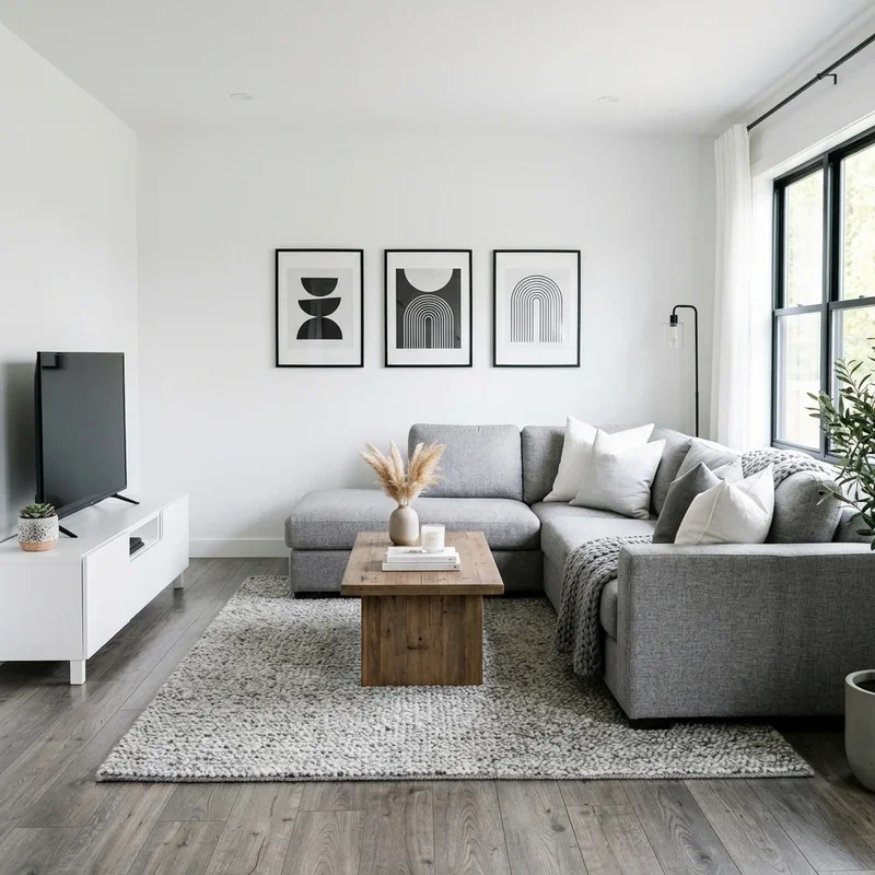 White and Gray Living Room Ideas