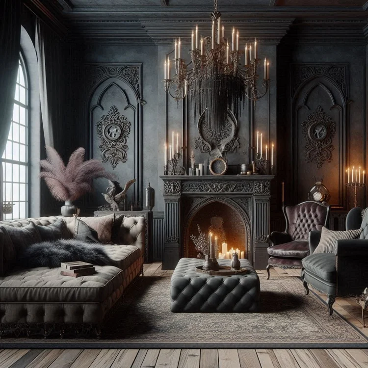 15 Darkly Elegant Gothic Living Room Ideas