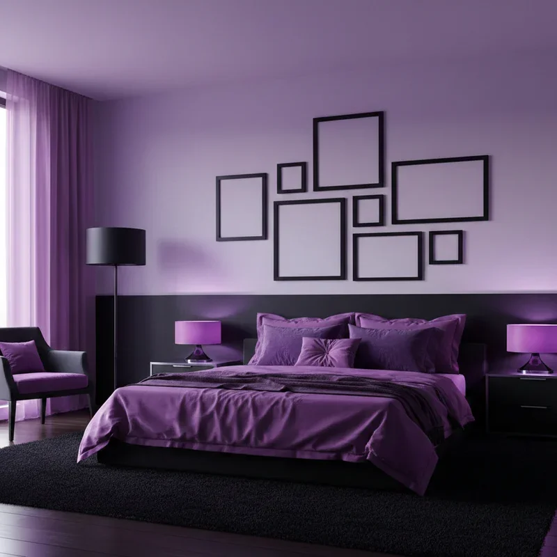 Black and Purple Room Ideas