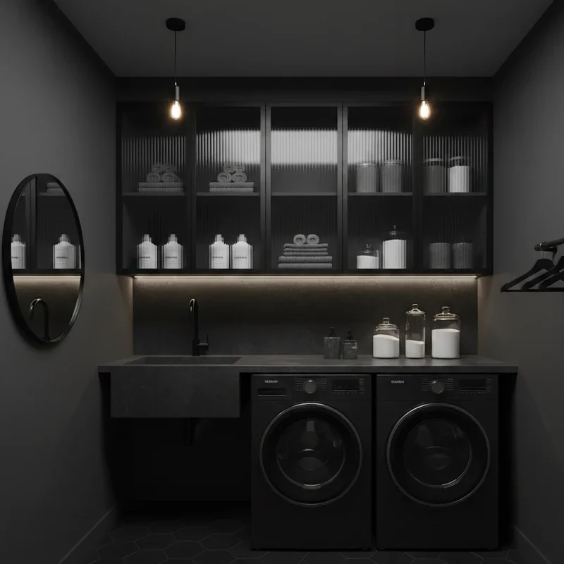 Black Laundry Room Ideas