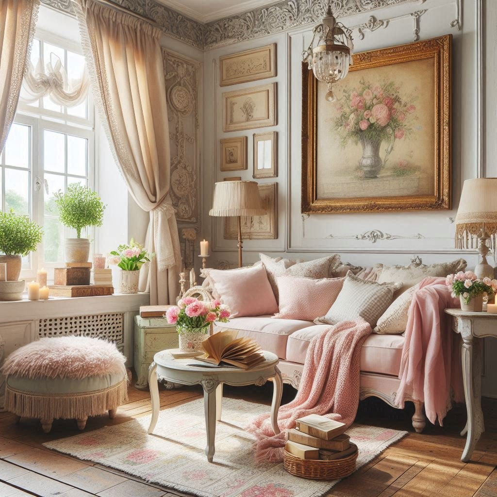 Salon shabby chic