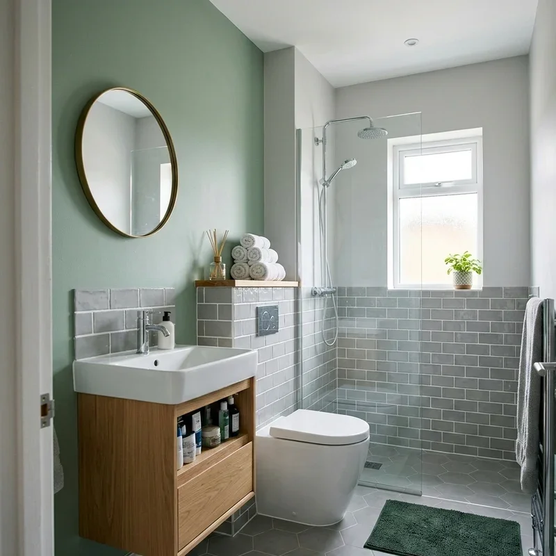 Grey and Green Bathroom Ideas