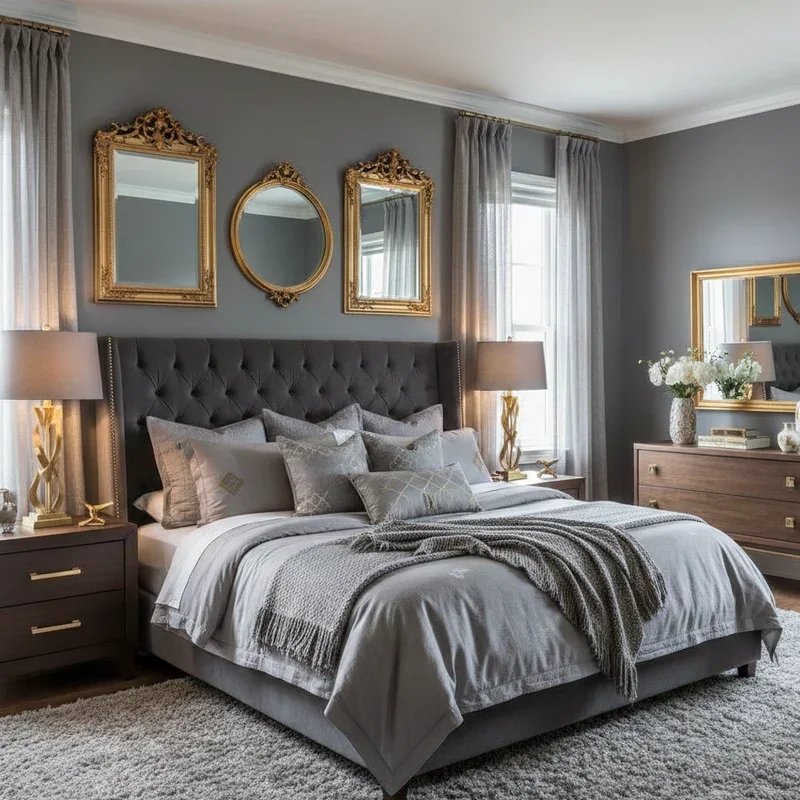 Grey and Gold Bedroom Ideas