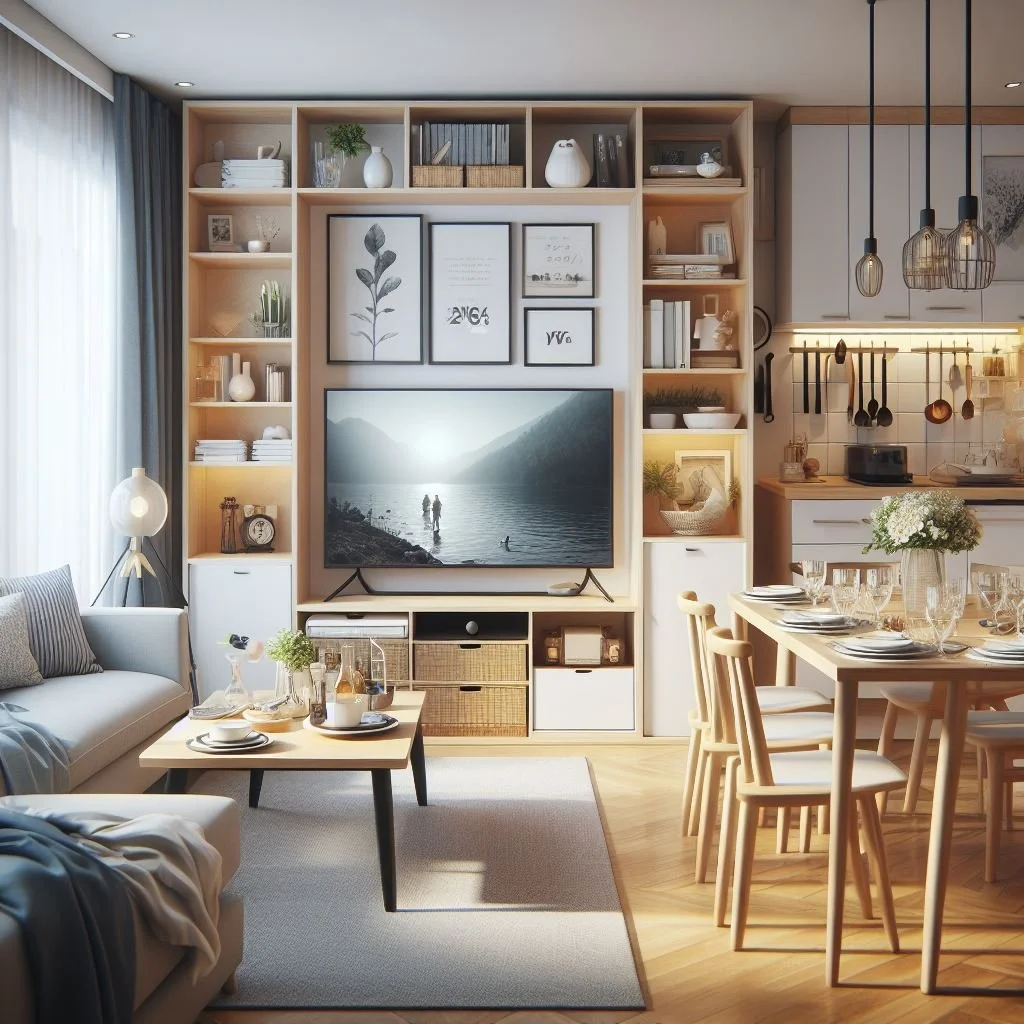 15 Small Living Room Ideas with TV and Dining Table