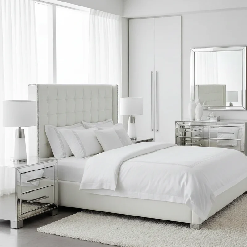 White and Silver Bedroom Ideas