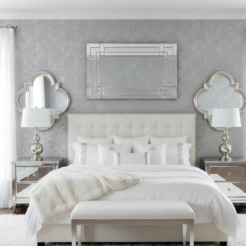 White and Silver Bedroom Ideas