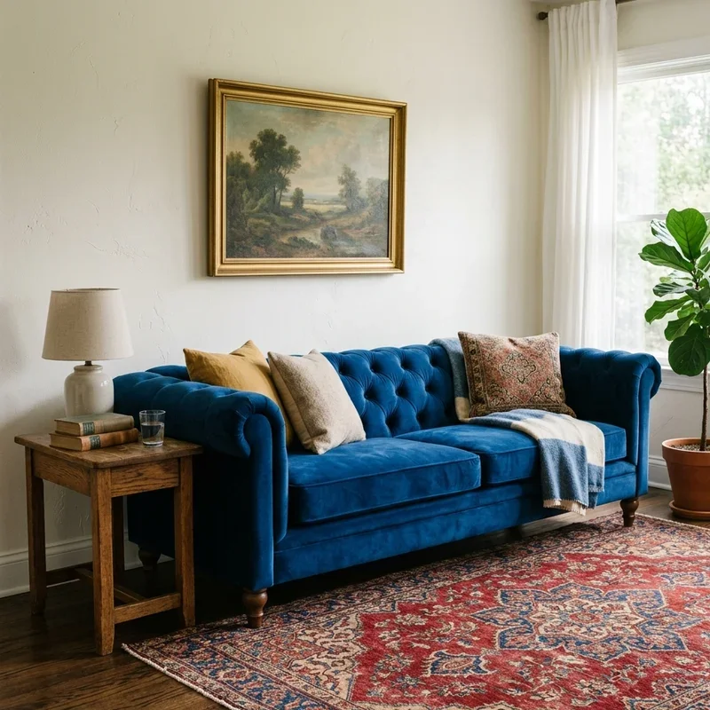 Royal Blue Couch Living Room Ideas
