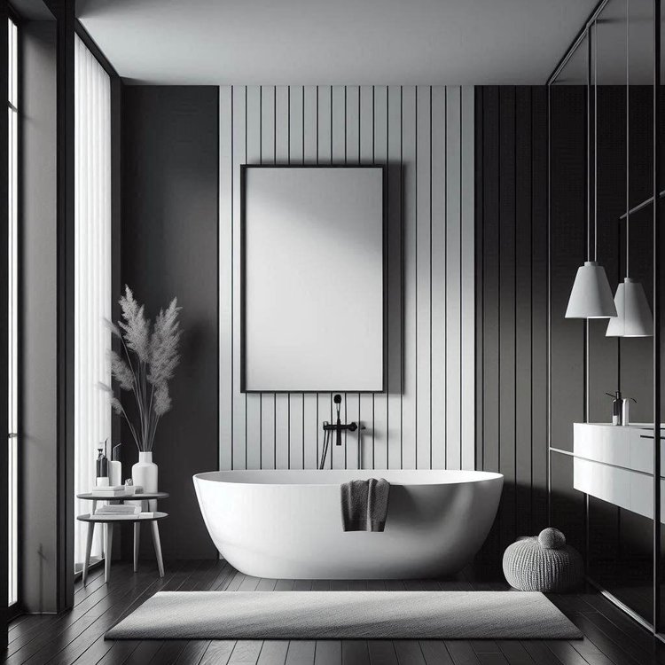 15 Black, White, and Grey Bathroom Ideas for Sleek Style