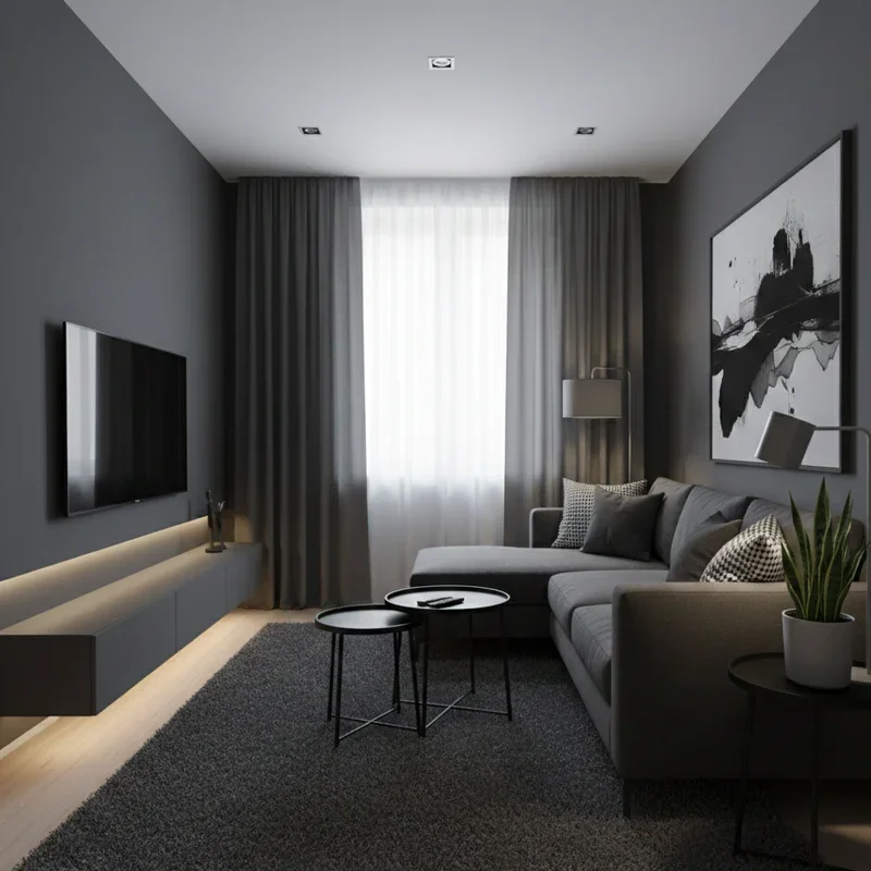 Dark Gray Living Room Ideas