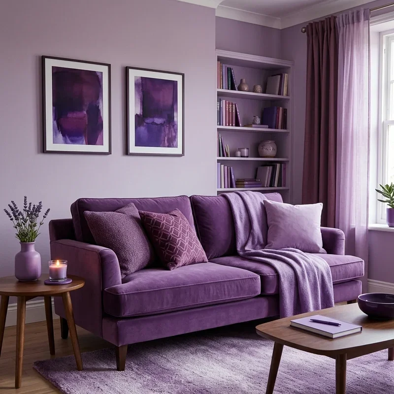 Purple Sofa Living Room Ideas