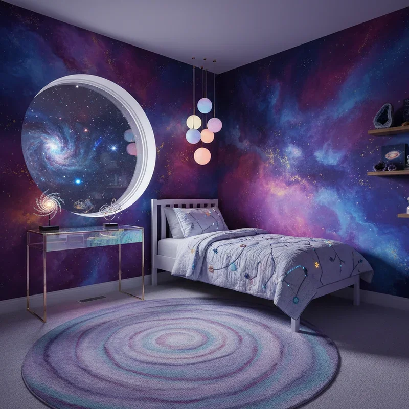 Girl Galaxy Bedroom Ideas